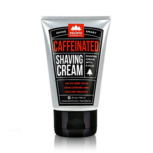Product Cover Pacific Shaving Company Caffeinated Shaving Cream - Helps Reduce Appearance of Redness, With Safe, Natural, and Plant-Derived Ingredients, Soothes Skin, Paraben Free, Made in USA, 3.4 oz