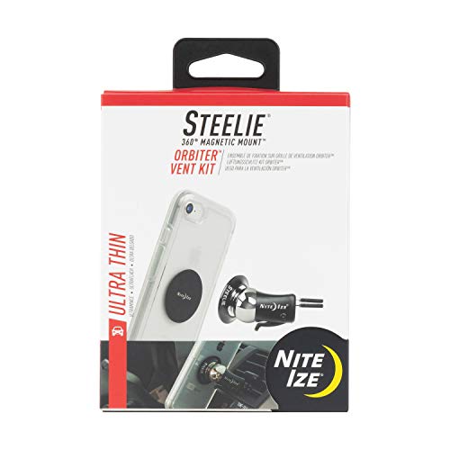 Product Cover Nite Ize Steelie Orbiter Vent Mount Kit - Portable Magnetic Cell Phone Holder for Car Vent, Low profile, No attached Magnets
