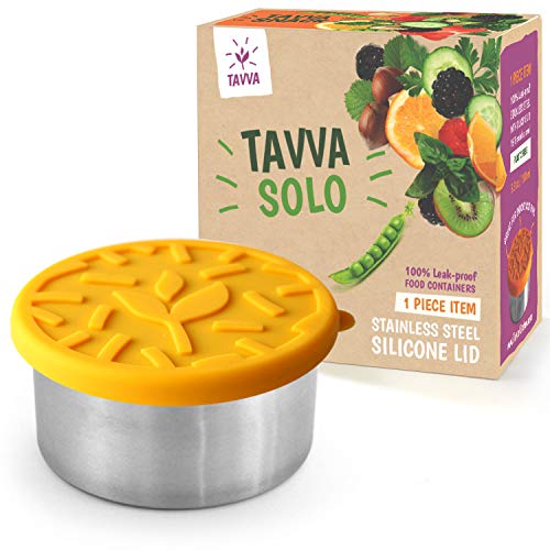 Product Cover TAVVA Stainless Steels Snack Container 3oz - Premium Stainless Steel with Silicone Lid - Spill Proof in Lunch Bags and Kids Lunch Boxes, Easy to Open - Also Suitable as Dressing Container to go