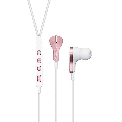 Product Cover Pioneer Rayz Plus (Rose Gold) Active Noise Cancelling Wired Earphones with Microphone in Ear Corded Smart Noise Reduction, Auto-Pause, Hands-Free, Hey Siri MFI Certified Compatible iPhone, iPad, iPod