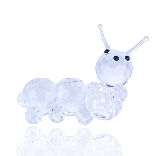 Product Cover H&D Clear Crystal Caterpillar Collectible Figurine Mini Animal Statue