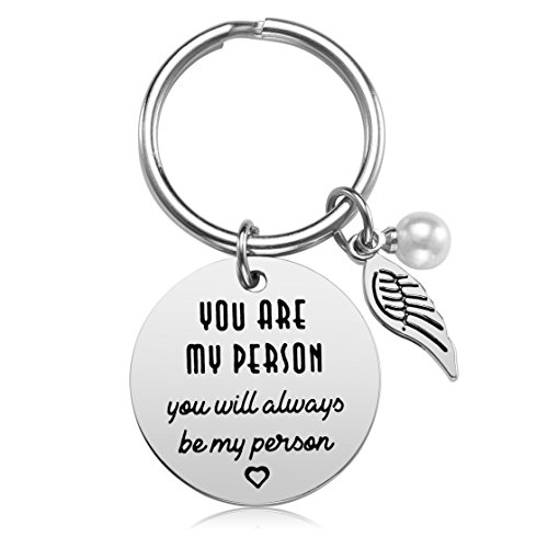 Product Cover Best Friend Gifts Keychain - You are My Person Inspirational Gifts, Perfect Friendship Gift for Women Teens Girls Sisters, Birthday Gifts Graduation Gifts Christmas Gifts for Friends