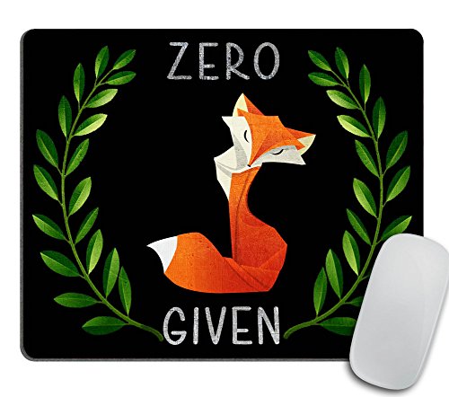 Product Cover Zero Fox Given Mousepad, Chalkboard Fox Mouse Pad, Chalk Zero Fox Given Mousepad, Funny Mousepad, Gift for Guy, Funny Gifts Mouse Pad