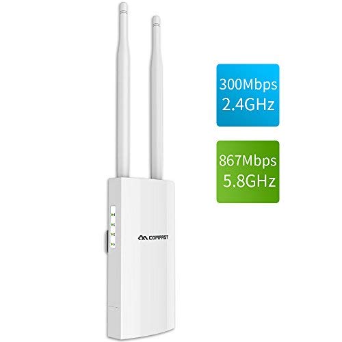 Product Cover comfast ac1200 high Power Outdoor Wireless Access Point with poe, 2.4ghz 300mbps + 5.8ghz 867mbps Dual Band 802.11ac wi-fi Extender/Wireless WiFi Router/Repeater