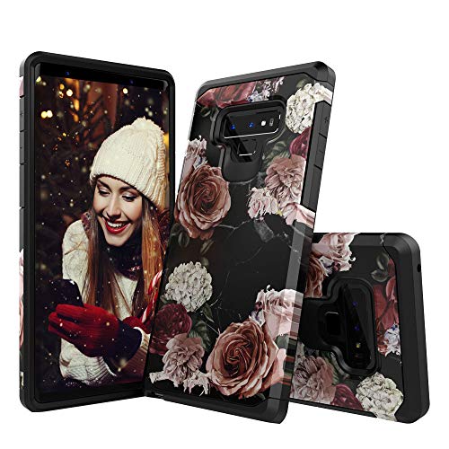 Product Cover Molota Case for Samsung Galaxy Note 9,Dual Layer Anti-Scratch Series Hard PC+TPU Hybrid Protective Case for Samsung Galaxy Note 9 Marble Flower
