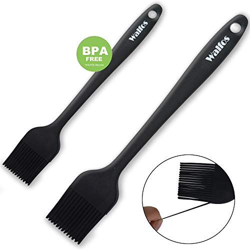 Product Cover WALFOS Premium Silicone Basting Pastry Brush Set - High Heat Resistant Nonstick Silicone Brush for Baking,Cooking & Grilling - Strong Stainless Steel Core Design (2-Piece Set) - BPA Free & Food Grade