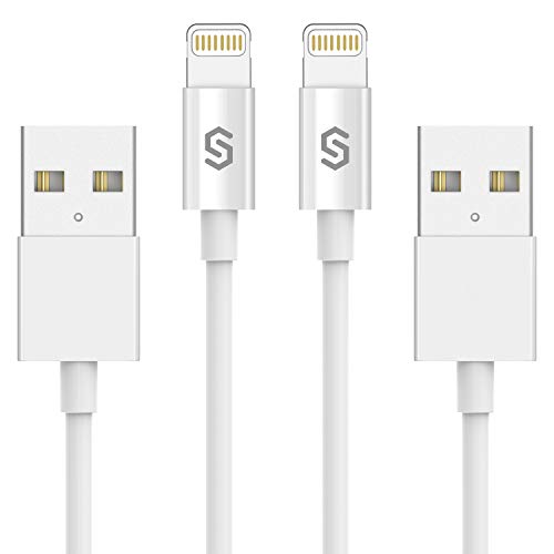 Product Cover Syncwire iPhone Charger Lightning Cable - [Apple MFi Certified] 2-Pack 3.3ft for iPhone Xs, Xs Max, XR, X, 8, 8 Plus, 7, 7 Plus, 6s, 6s Plus, 6, 6 Plus, SE, 5s, 5c, 5, iPad Mini/Air / Pro - White