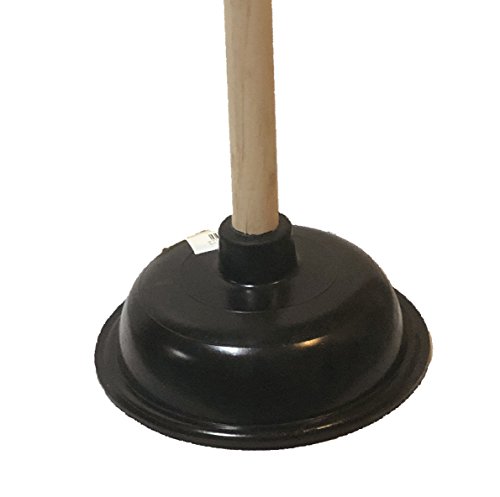 Product Cover New Toilet Plunger Heavy Duty Force Cup Rubber with a Long Wooden Handle to Fix Clogged Toilets and Drains