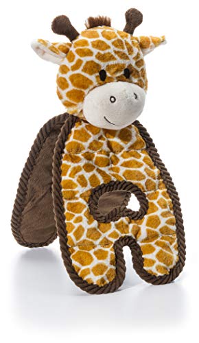 Product Cover Charming Pet Cuddle Tugs Giraffe Plush Dog Toy - Tough and Durable Interactive Soft Animal Squeaky Tug Toy