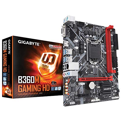 Product Cover Gigabyte B360M Gaming HD Intel LGA 1151 DDR4 SATA 6Gb/s USB 3.1 Micro ATX Motherboard