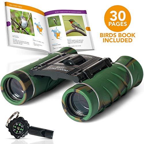 Product Cover Binoculars for Kids 8X21 Compact Camouflage â'¬â€œ High Grade Optics - Lightweight - Gift for Boys Girls â'¬â€œ Bird Watching, Outdoor Field Camping Hiking Safari Zoo Travel Water Shock Proof with