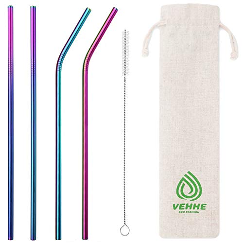 Product Cover VEHHE Metal Straws Stainless Steel Straws 10.5