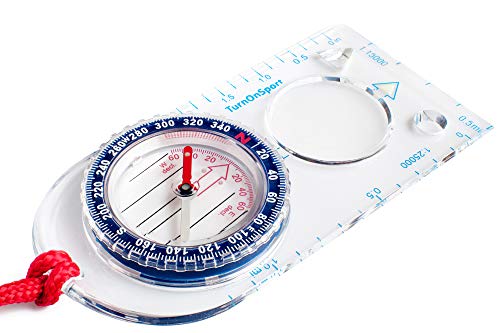 Product Cover Orienteering Compass - Boy Scout Compass for Kids - Hiking Compass Waterproof - Map Compass for Orienteering - Navigation Compass for Boy Scout Survival Kit - Compass Backpacking Camping Motoring