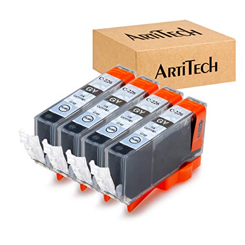 Product Cover ArtiTech 4 Pack Compatible Ink Cartridge for Canon CLI226 Gray CLI-226 Gray Ink Cartridges Work with Cannon PIXMA MG5120 PIXMA MG5320 PIXMA MG6220 PIXMA MX712 PIXMA MX882 Printers