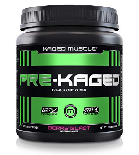 Product Cover Pre Workout Powder; KAGED MUSCLE Preworkout for Men & Pre Workout Women, Delivers Intense Workout Energy, Focus & Pumps; One of the Highest Rated Pre-Workout Supplements, Berry Blast, Natural Flavors