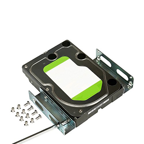 Product Cover W WDX MAST DYNAPOINT LIMITED SSD HDD Metal Mounting Bracket Adapter Hard Drive Holder for PC, Convert Any 3.5 inch Solid State Drive/HDD Into One 5.25 inch Drive Bay