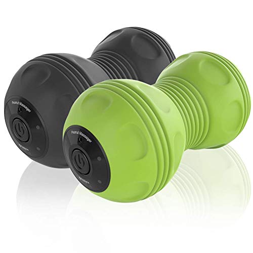 Product Cover Sedona 4-Speed Vibrating Massage Ball - Electric Rechargeable Portable Peanut Dual Foam Roller For Deep Tissue Recovery Pain Soreness Myofascial Acumobility for Hips Feet Arms Back Neck Waist - Green