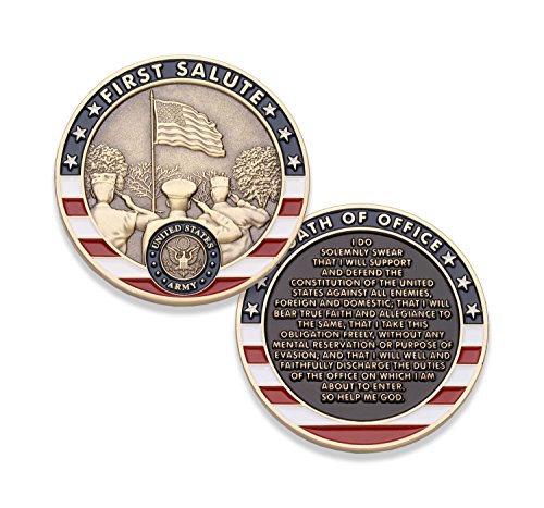 Product Cover Army First Salute Challenge Coin - United States Army Challenge Coin - Amazing US Army Military Coin - Designed by Military Veterans!