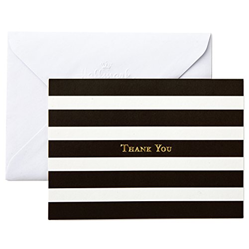 Product Cover Hallmark Thank You Cards, Striped (40 Blank Thank You Notes with Envelopes for Weddings, Business, Birthdays, Showers, All Occasion)