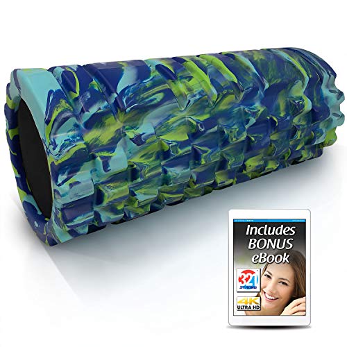 Product Cover 321 STRONG Foam Roller - Medium Density Deep Tissue Massager - Muscle Massage + Myofascial Trigger Point Release - Includes 4K eBook - Alien