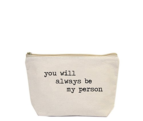 Product Cover Jules Products Jules Small Natural Canvas Zipper Bag You Will Always Be My Person