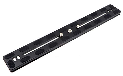 Product Cover HITHUT PU-300 300mm Universal Lengthened Quick Release Plate Dual Dovetail Macro Slide Rail with D-Ring Screw for Tripod Ball Head DSLR Camera, Arca-Swiss Compatible