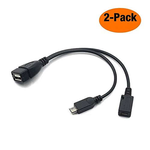 Product Cover AuviPal 2-in-1 Micro USB to USB Adapter (OTG Cable + Power Cable) - 2 Pack