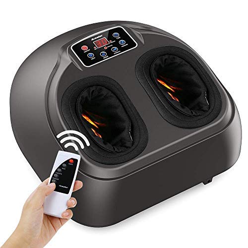 Product Cover Foot Massage AREALER Kneading Shiatsu Therapy Feet Massage Machine with Deep-Kneading, Built-in Heat Function, Air Compression, Perfect for Home Office