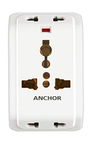 Product Cover Smart Anchor Plastic 6A Plug Adaptor (White)