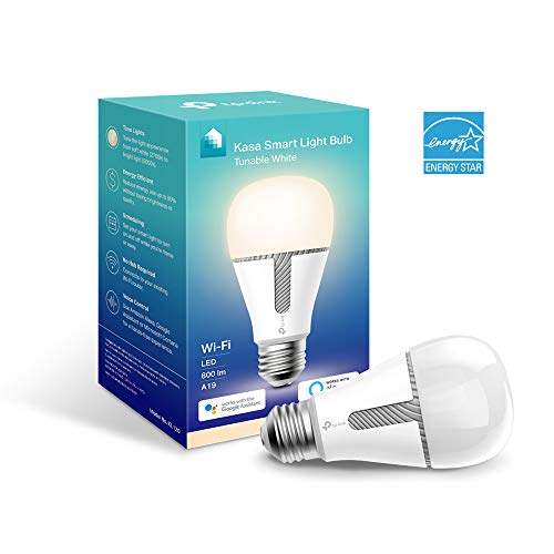 Product Cover TP-LINK Dimmable LED Kasa WiFi, Tunable White Smart Light Bulb, Works with Alexa & Google (KL120), A19, 60W Equivalent