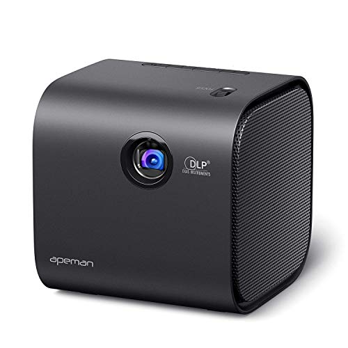 Product Cover Mini Projector, APEMAN Portable DLP Video Projector, Full HD 1080P Supported, Built-in Battery with Bluetooth Stereo Speakers, Compatible with Laptop/TV Box/PS4/Phone for Home/Outdoor Entertainment