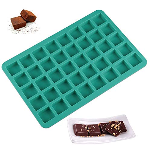 Product Cover Mity rain 40-Cavity Square Caramel Candy Silicone Molds,Chocolate Truffles Mold,Whiskey Ice Cube Tray,Grid Fondant Mould,Hard Candy Mold Pralines Gummy Jelly Mold