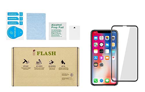 Product Cover iPhone X, iPhone XS, iPhone 11 Pro Full Coverage Screen Protector, iFlash [2 Pack] Full Cover Tempered Glass Screen Protector For Apple iPhone 11 Pro / X / XS 5.8