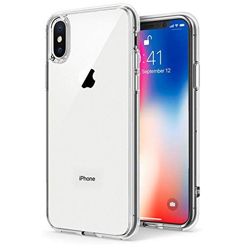 Product Cover Case for Apple iPhone X / 10, TENOC Crystal Clear Soft TPU Cover Full Protective Bumper