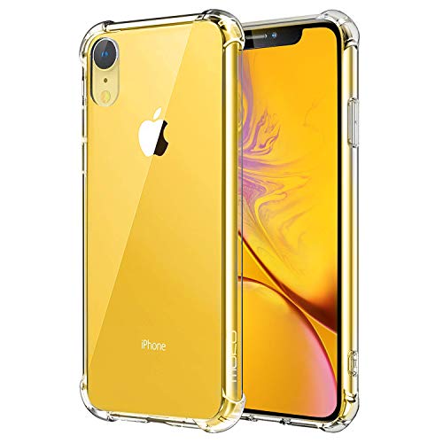 Product Cover MoKo Cover Compatible for iPhone XR Case, Crystal Clear Reinforced Corners TPU Bumper + Anti-Scratch Hybrid Rugged Transparent Hard Panel Cover Fit with Apple iPhone XR 6.1 inch 2018 - Crystal Clear
