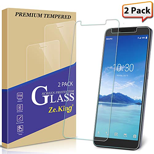 Product Cover Zeking [2-Pack] Alcatel 7 Folio / 6062W Screen Protector, Alcatel Revvl 2 Plus (2018) Tempered Glass Drop Defence 3D Touch Case Friendly [Anti Scratch][Anti-Fingerprint] Bubble Free