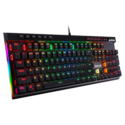 Product Cover Redragon K580 VATA RGB LED Backlit Mechanical Gaming Keyboard with Macro Keys & Dedicated Media Controls, Onboard Macro Recording (Blue Switches)