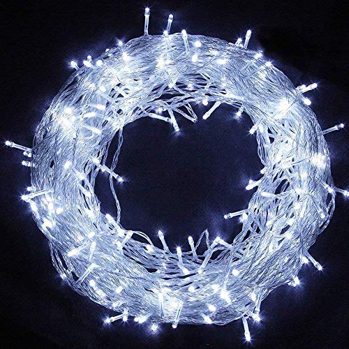 Product Cover Twinkle Star 33FT 100 LED Indoor String Lights White, Plug in String Lights 8 Modes Waterproof for Indoor Outdoor Christmas Wedding Party Bedroom