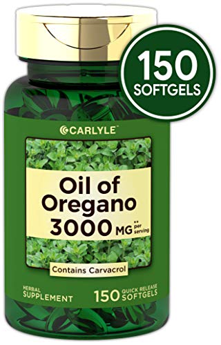Product Cover Oregano Oil 3000 mg 150 Softgel Capsules | Contains Carvacrol | Non-GMO & Gluten Free | Oil of Oregano Pills by Carlyle
