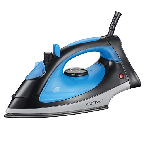 Product Cover MARTISAN Compact Steam Iron 1200W, Nonstick Soleplate Lightweight Iron, Variable Temperature Steam, Blue/Black