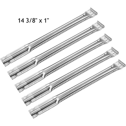 Product Cover YIHAM KB890 Gas Grill Parts Stainless Steel BBQ Tube Pipe Burner Replacement for Charbroil, Kenmore, Master Chef, Members Mark, Nexgrill and Others, 14 3/8 inch, Set of 5