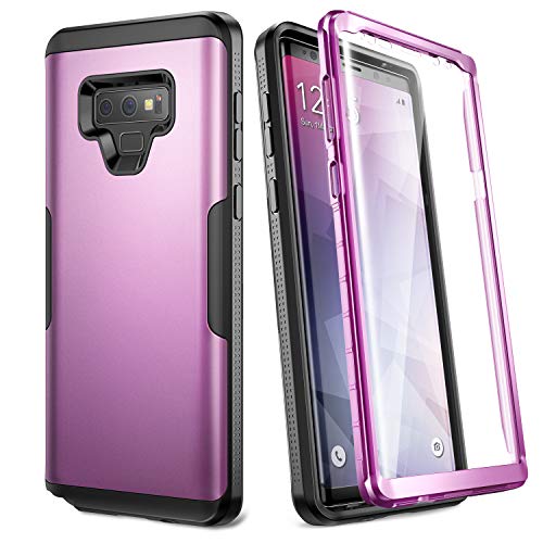 Product Cover YOUMAKER Case for Galaxy Note 9, Full Body Heavy Duty Protection with Built-in Screen Protector Shockproof Rugged Cover for Samsung Galaxy Note 9 (2018) 6.4 Inch - Purple/Black