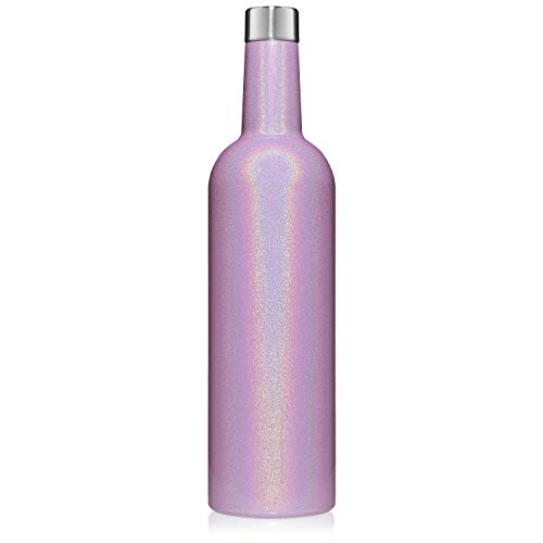 Product Cover BrüMate Winesulator 25 Oz Triple-Walled Insulated Wine Canteen Made Of Stainless Steel, 24-hour Temperature Retention, Shatterproof, Comes With Matching Silicone Funnel (Glitter Violet)