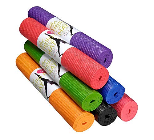 Product Cover Hello Fit - Kid-Friendly Yoga Mats - Economical 10-Pack - Latex, Heavy Metal and 6P-Free - Non-Slip - Moisture Resistant