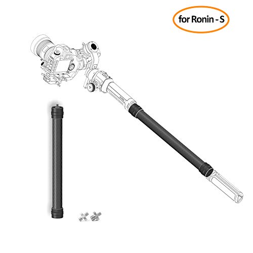 Product Cover Skyreat Carbon Fiber 13.7-Inch Extension Stick Monopod Rod for DJI Ronin-S/Ronin SC/Moza Air 2 / FeiyuTech AK4000 Zhiyun Crane 2 Smooth 4 Handheld Gimbal Stabilizer fit with 1/4
