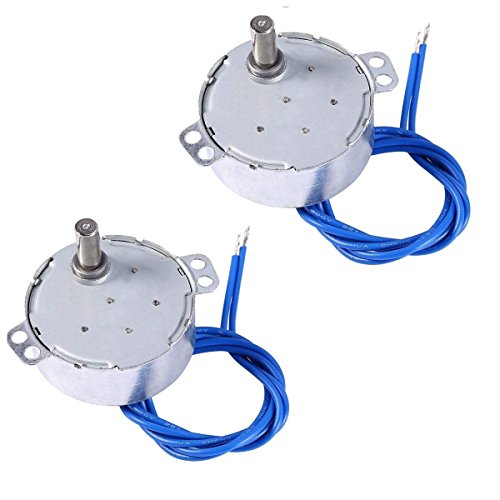 Product Cover 2PCS Synchronous Synchron Motor 50/60Hz AC 100~127V 4W 2.5-3RPM/MIN CCW/CW For Hand-Made, School Project, Model or Guide Motor (2.5-3RPM)