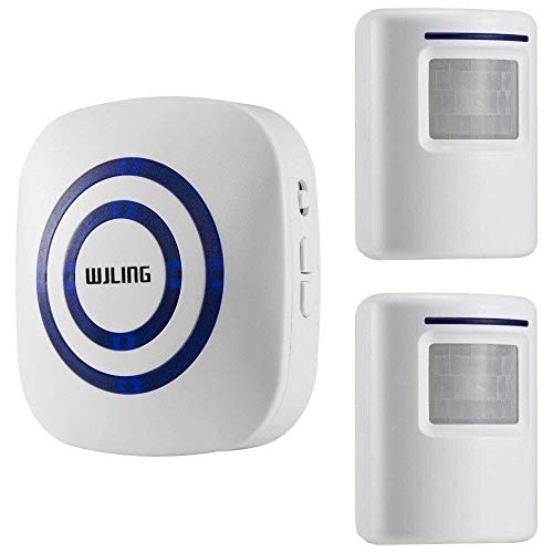 Product Cover WJLING Motion Sensor Alarm, Wireless Home Security Driveway Alarm, Motion Sensor Detect Alert with 2 Sensor and 1 Receiver -38 Chime Tunes - LED Indicators