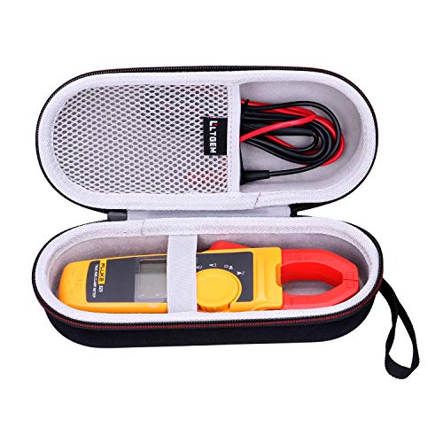 Product Cover LTGEM Hard Case for Fluke 323/324/325/373/374FC-AMZN/374FC 600AC/DC /375/376 FC True-RMS Clamp Meter Clamp Multimeter AC-DC TRMS, Mesh Pocket for Accessories.