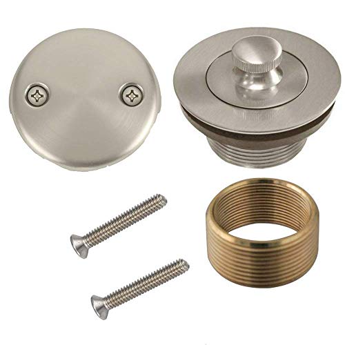 Product Cover Brass Conversion Kit Bath Tub Drain Assembly Brushed Nickel