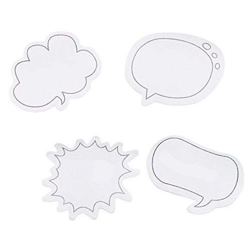 Product Cover TWDRer 16Pack Thought Cloud Sticky Notes，Talking Bubble Sticky Notes,4 Styles,Total 480sheets